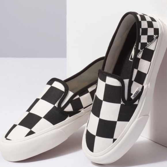 mega checker slip on vans